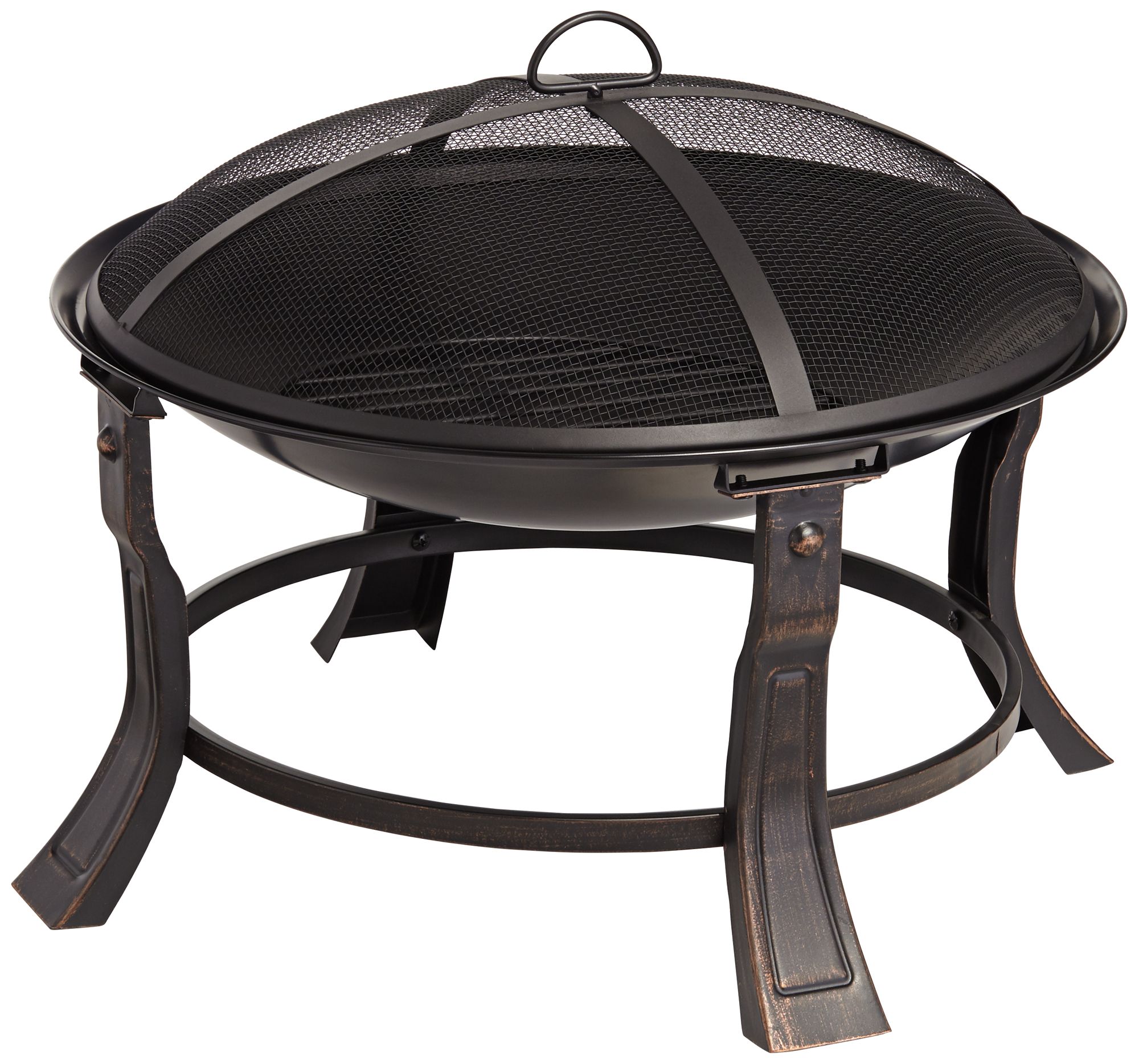 Townsend 24" Round Steel Mesh Screen Outdoor Fire Pit 79D64 Lamps Plus