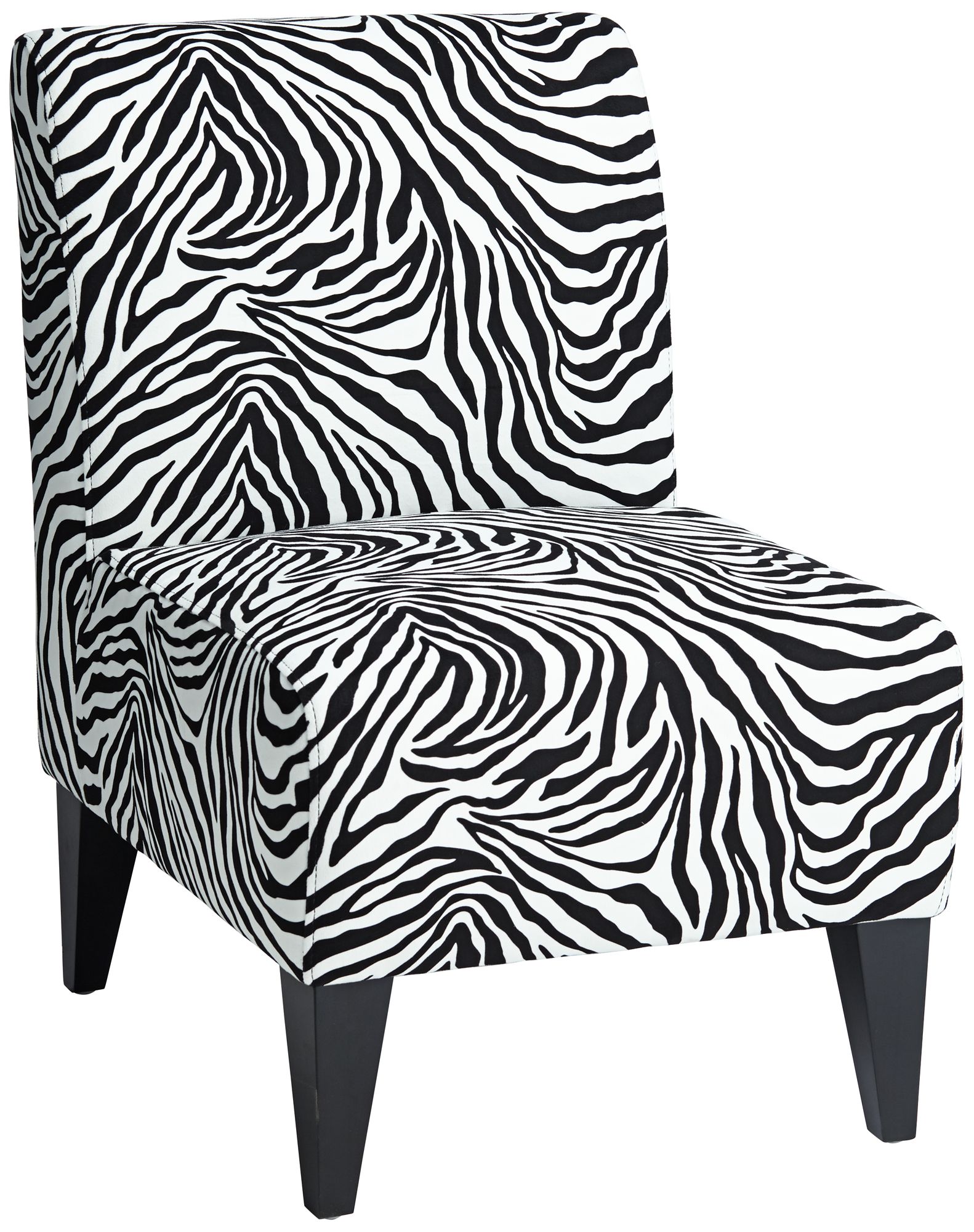 Zebra Print Slipper Accent Chair 79M32 Lamps Plus