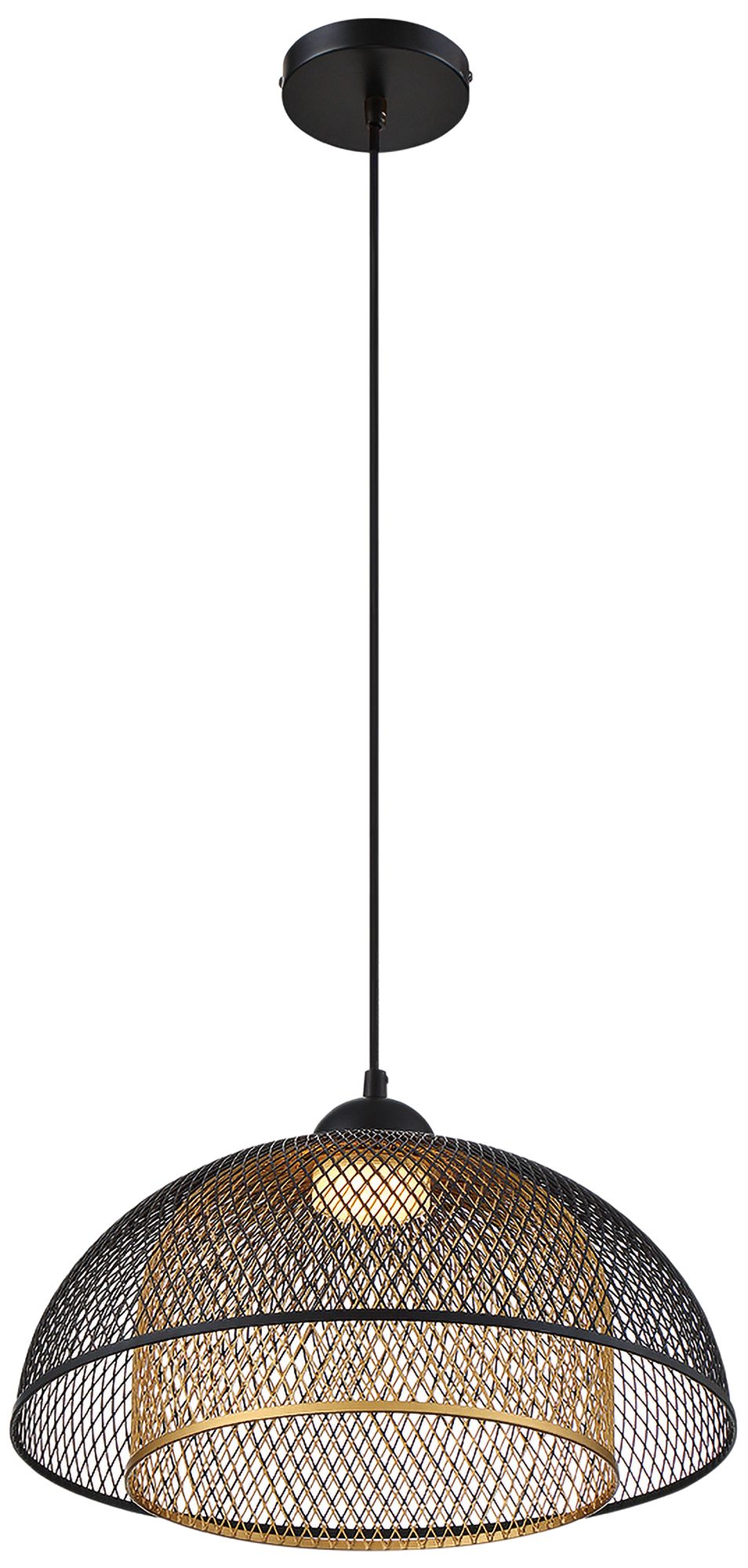 Eurofase Kenmore 16" Wide Black and Gold LED Pendant Light 79N32