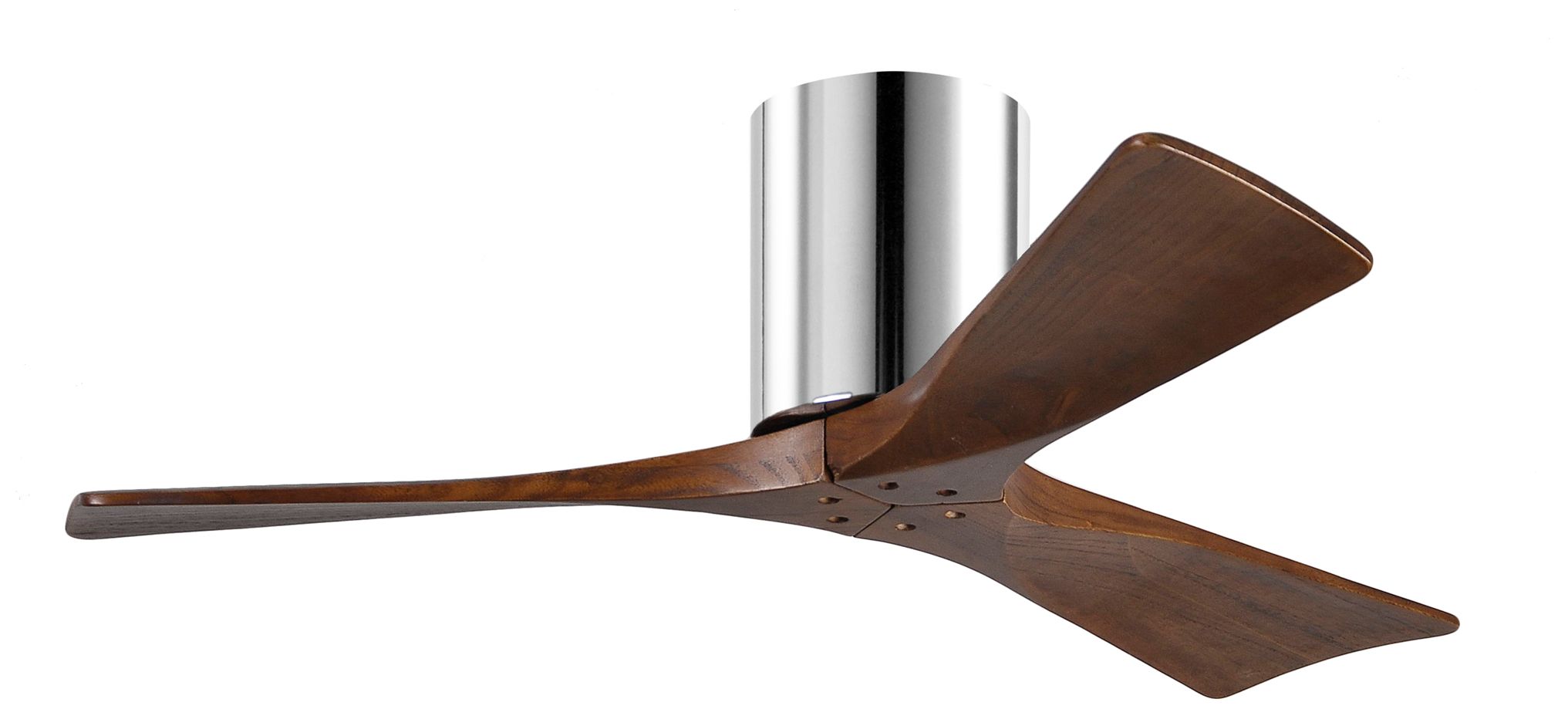 42" Matthews Irene 3Blade WalnutChrome Hugger Ceiling Fan 7C841