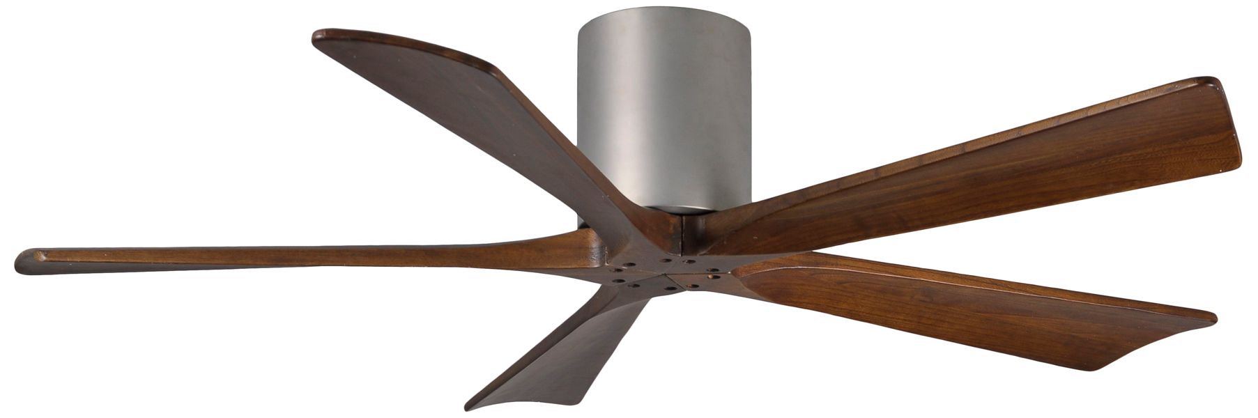 52" Matthews Irene 5Blade WalnutNickel Hugger Ceiling Fan 7C864