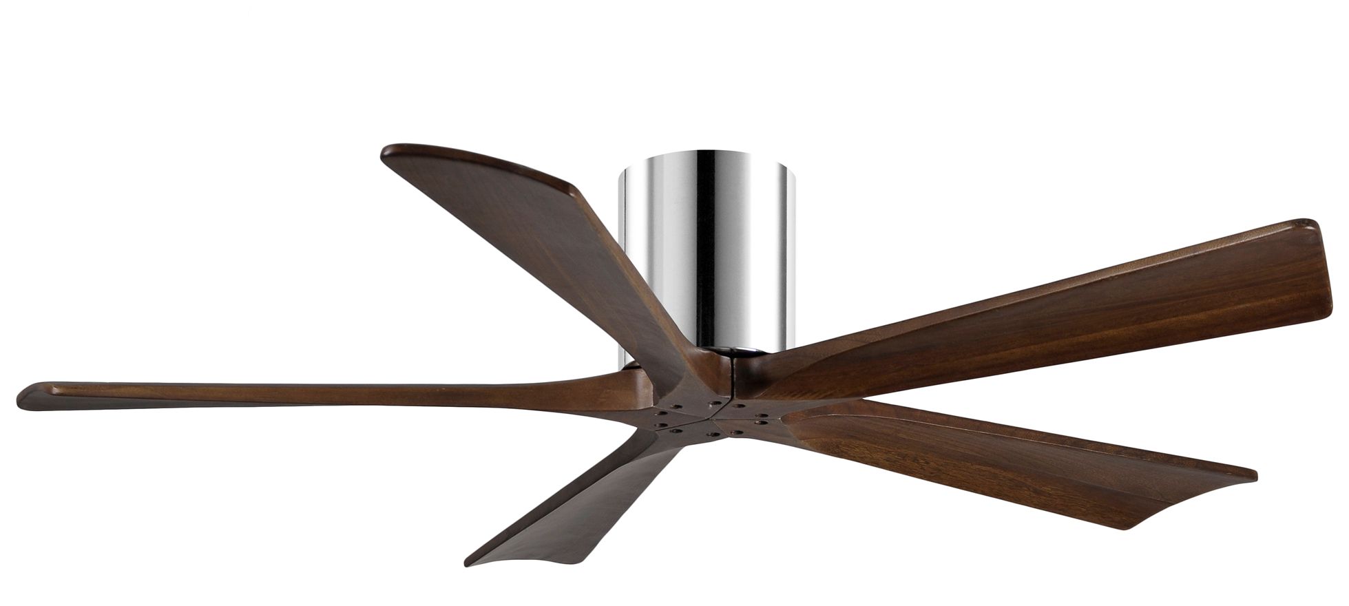 52" Matthews Irene 5Blade WalnutChrome Hugger Ceiling Fan 7C866