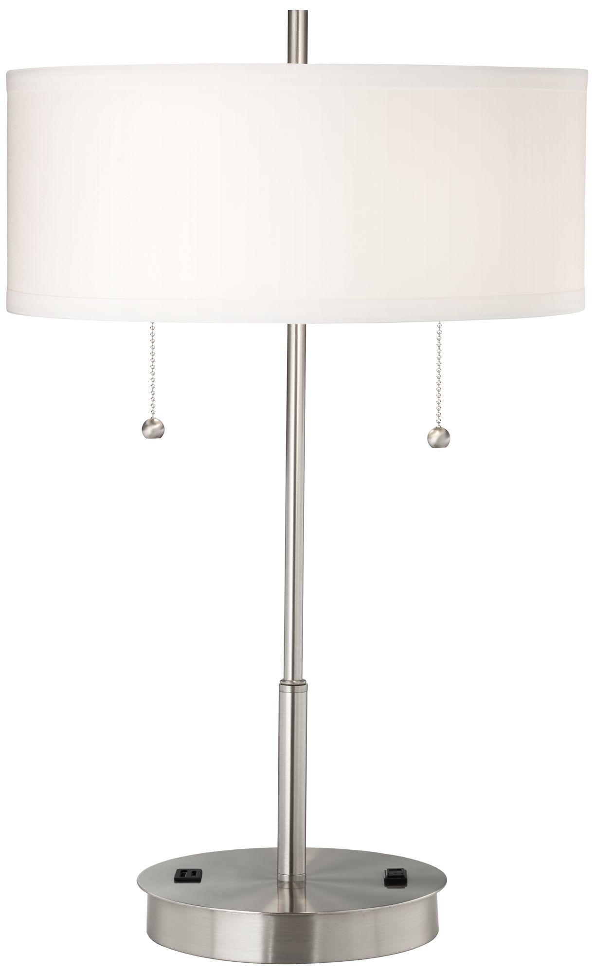 Nikola Metal Table Lamp with USB Port and Utility Plug 7J478 Lamps