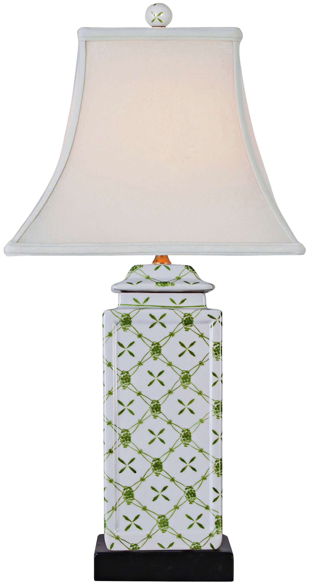 Vineyard White and Green Porcelain Jar Table Lamp 7N488 Lamps Plus