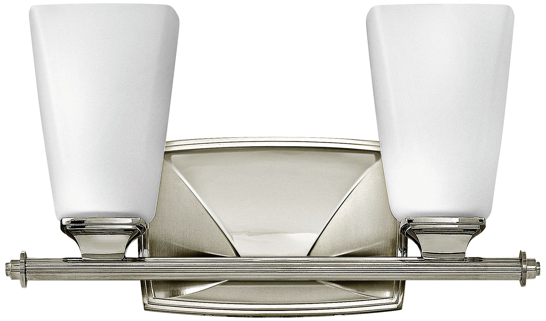 Hinkley Darby 14" Wide Polished Nickel Bath Light 7V872 Lamps Plus