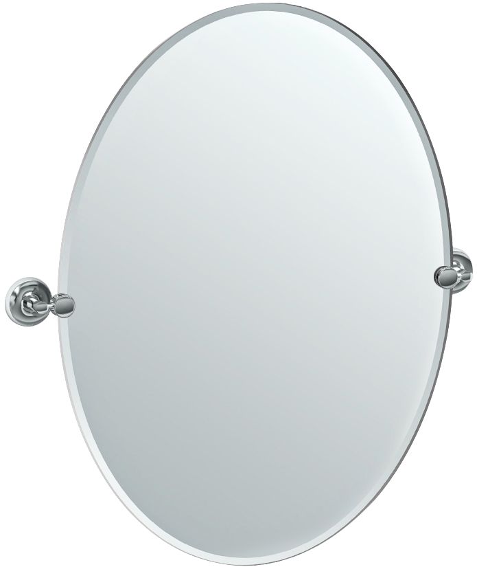 Gatco Designer II Chrome 28 1/2" x 32" Oval Vanity Mirror 7Y382