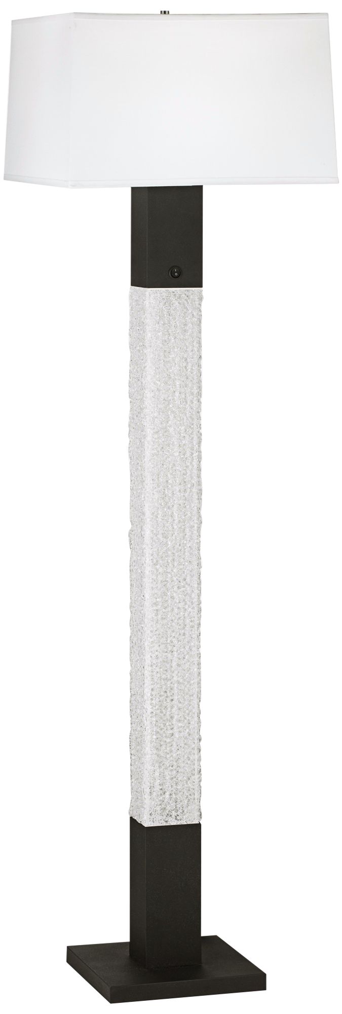 Black and White Acrylic Square Column Modern Floor Lamp 808H0
