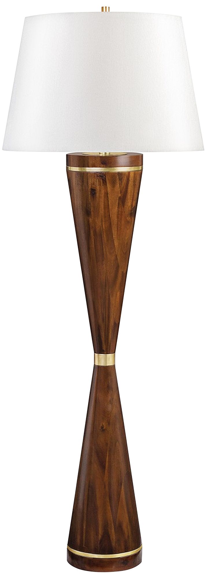 Hudson Valley Selden Dark Tram Acacia Wood Floor Lamp 80R86 Lamps Plus