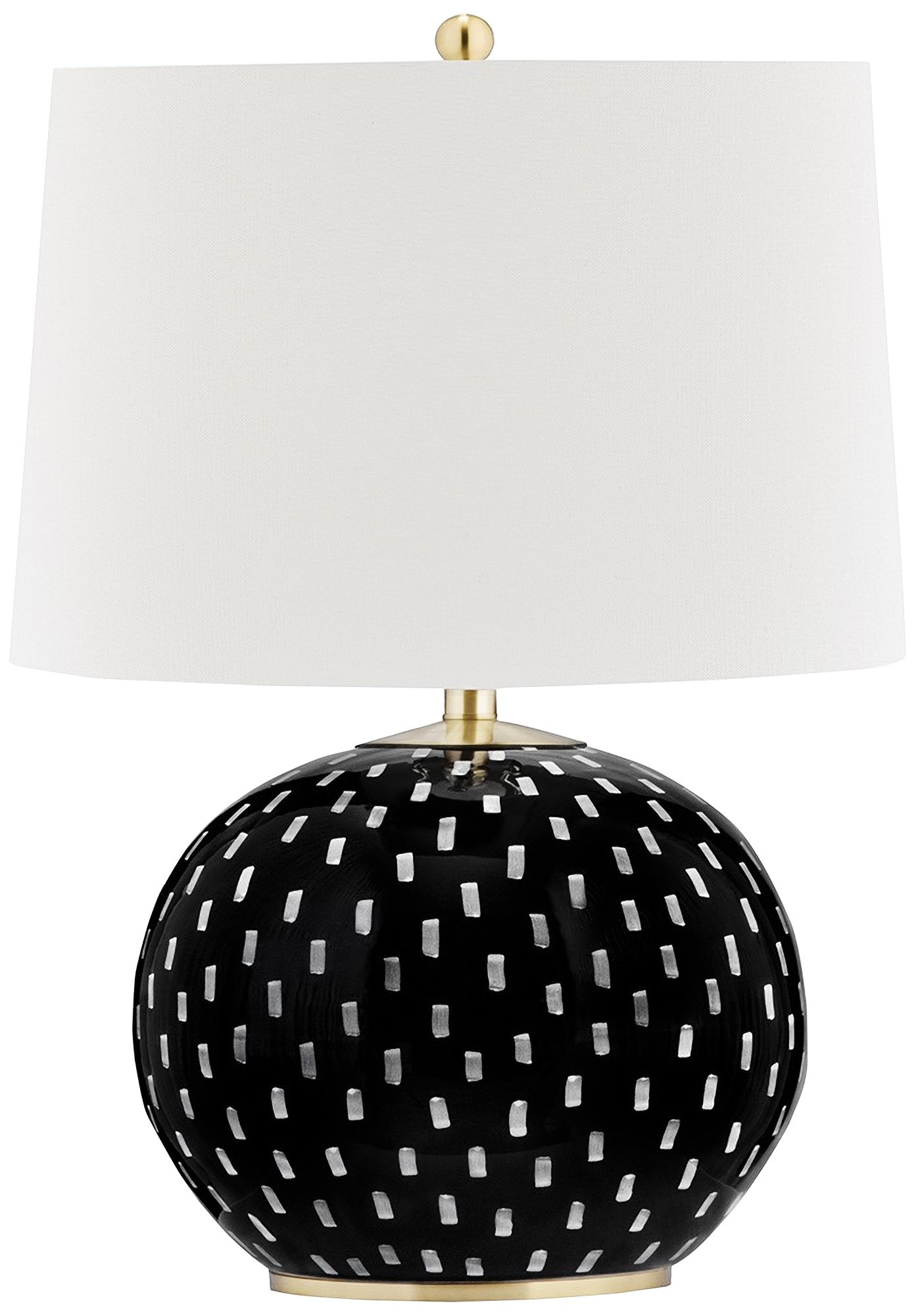 Mastic Black and White Ceramic Accent Table Lamp 80T09 Lamps Plus