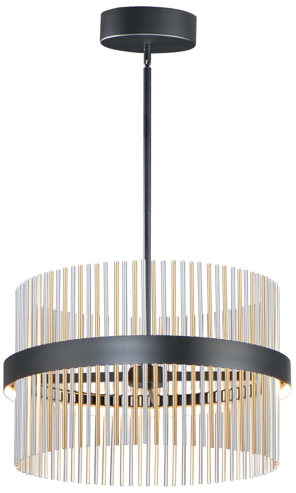 ET2 Chimes 23 3/4" Wide Black Nickel Brass LED Pendant Light 82T26