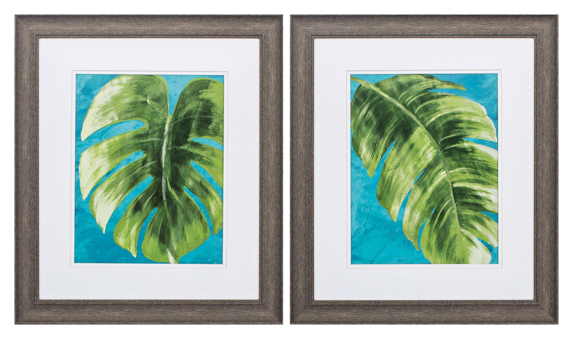Tropical Split 22" High 2Piece Framed Wall Art Set 83P64 Lamps Plus
