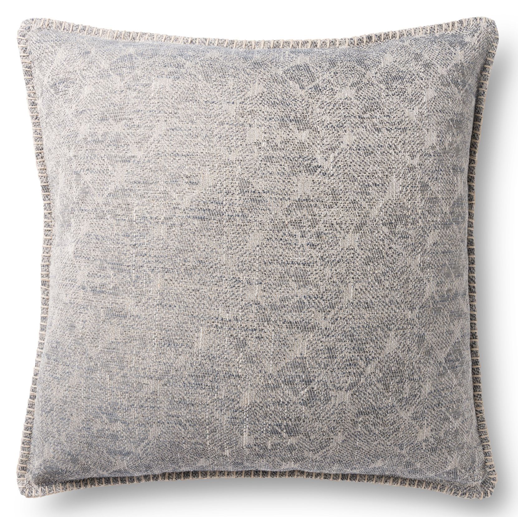 Loloi Gray Jacquard Abstract 22" Square Throw Pillow 84J01 Lamps Plus