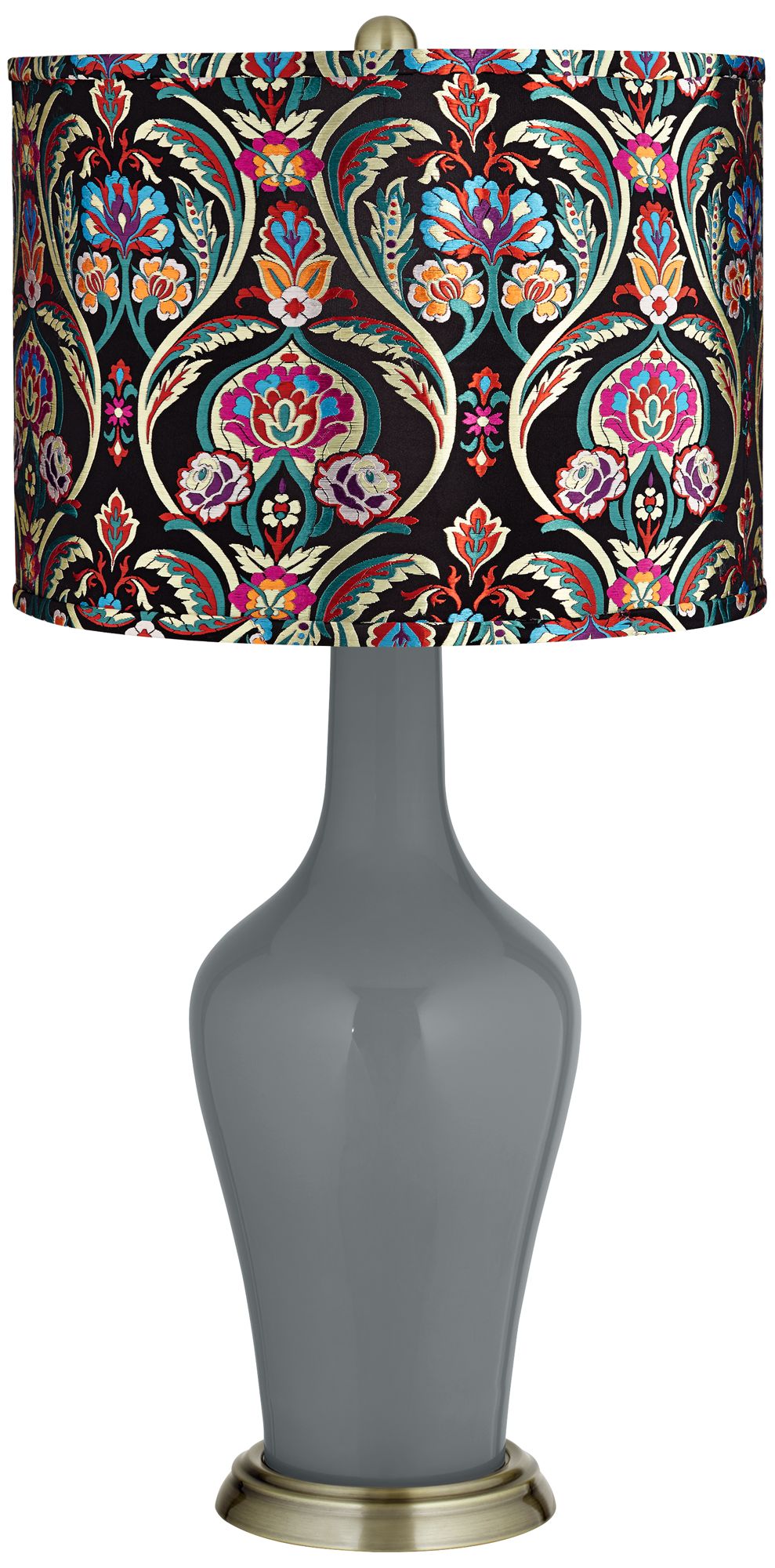 Software MultiColor Embroidered Shade Anya Table Lamp 84M31 Lamps Plus