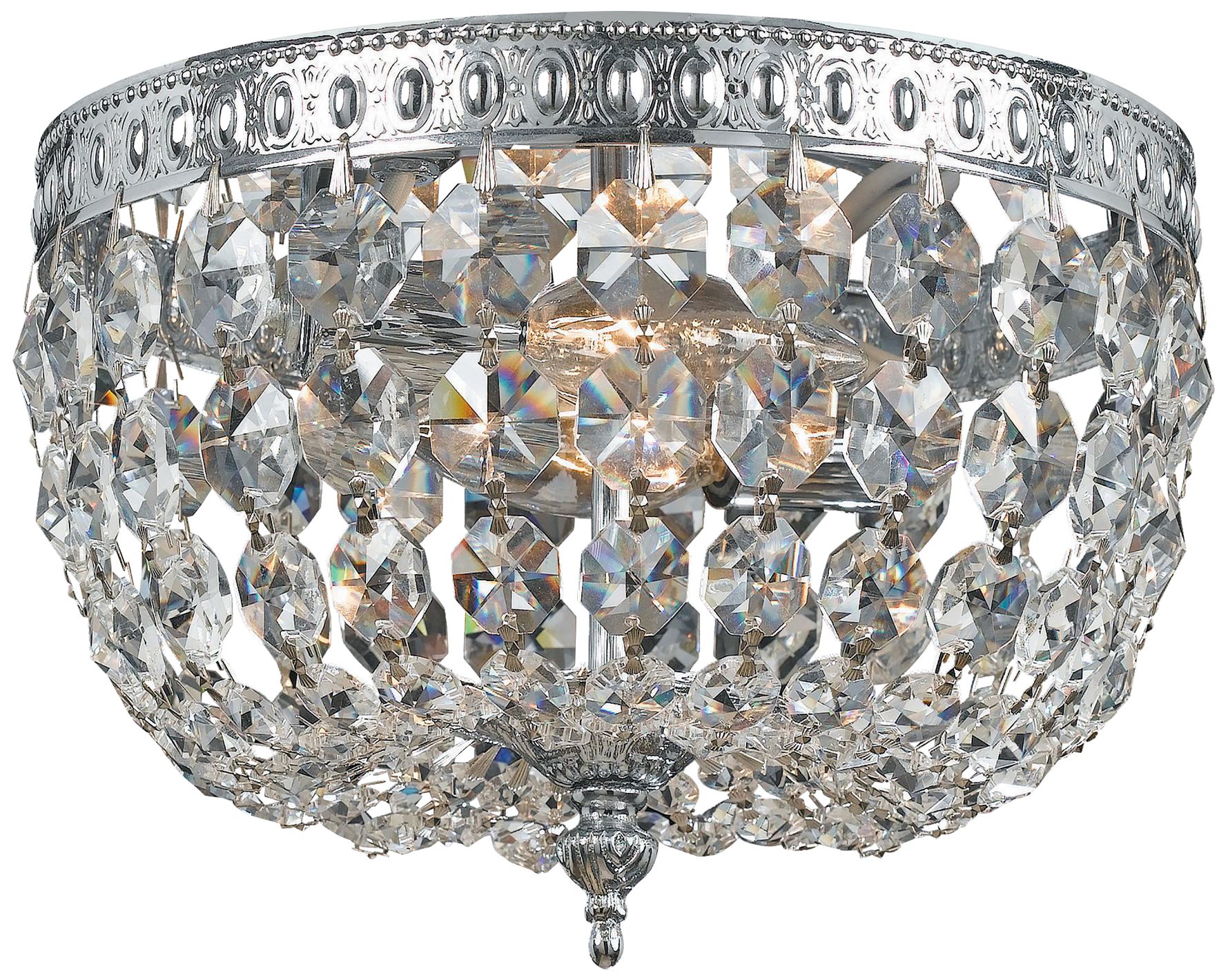 Crystorama Ceiling Mount 8" Wide Swarovski Crystal Ceiling Light