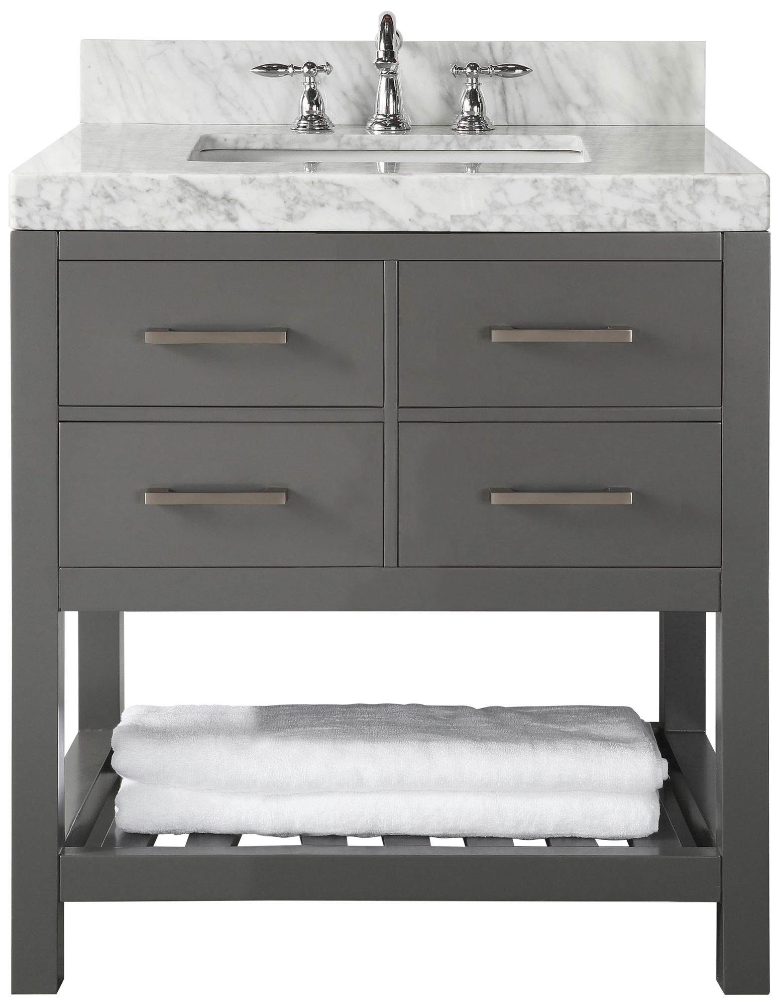 Elizabeth 36" Wide Single Sink Gray Marble Vanity 85H50 Lamps Plus
