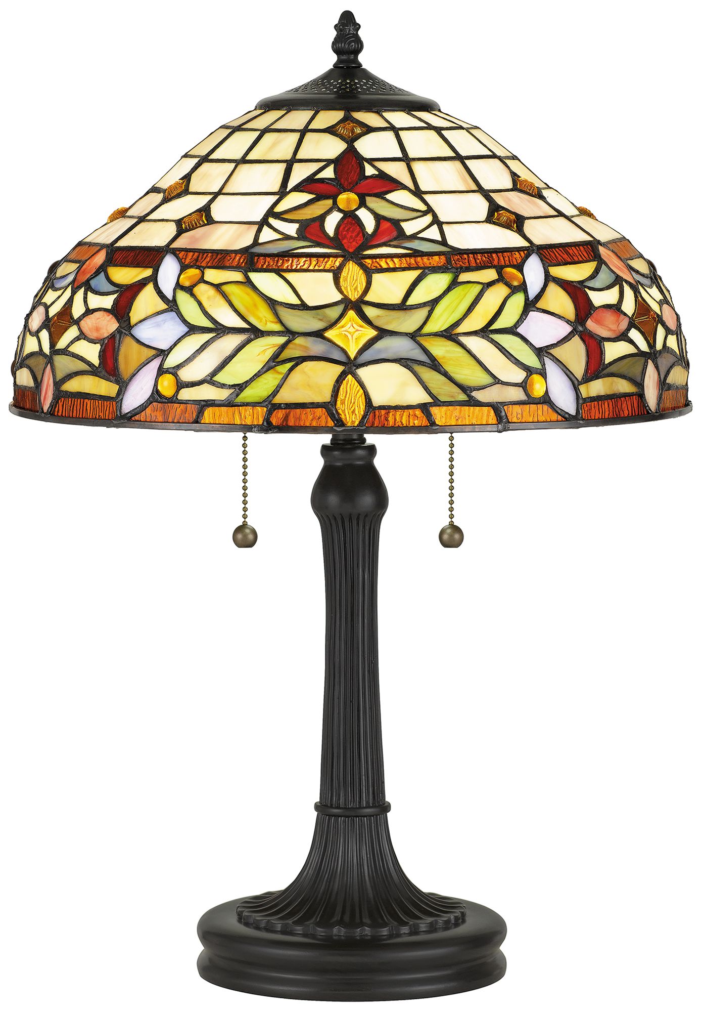 Quoizel Quinn 22 1/2" High Bronze TiffanyStyle Accent Table Lamp