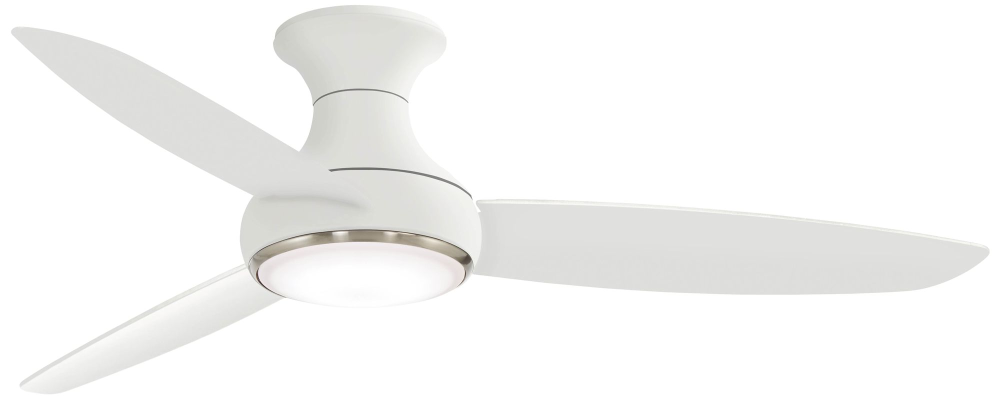 54" Concept III White Hugger Smart Fan LED Wet Ceiling Fan 86R23