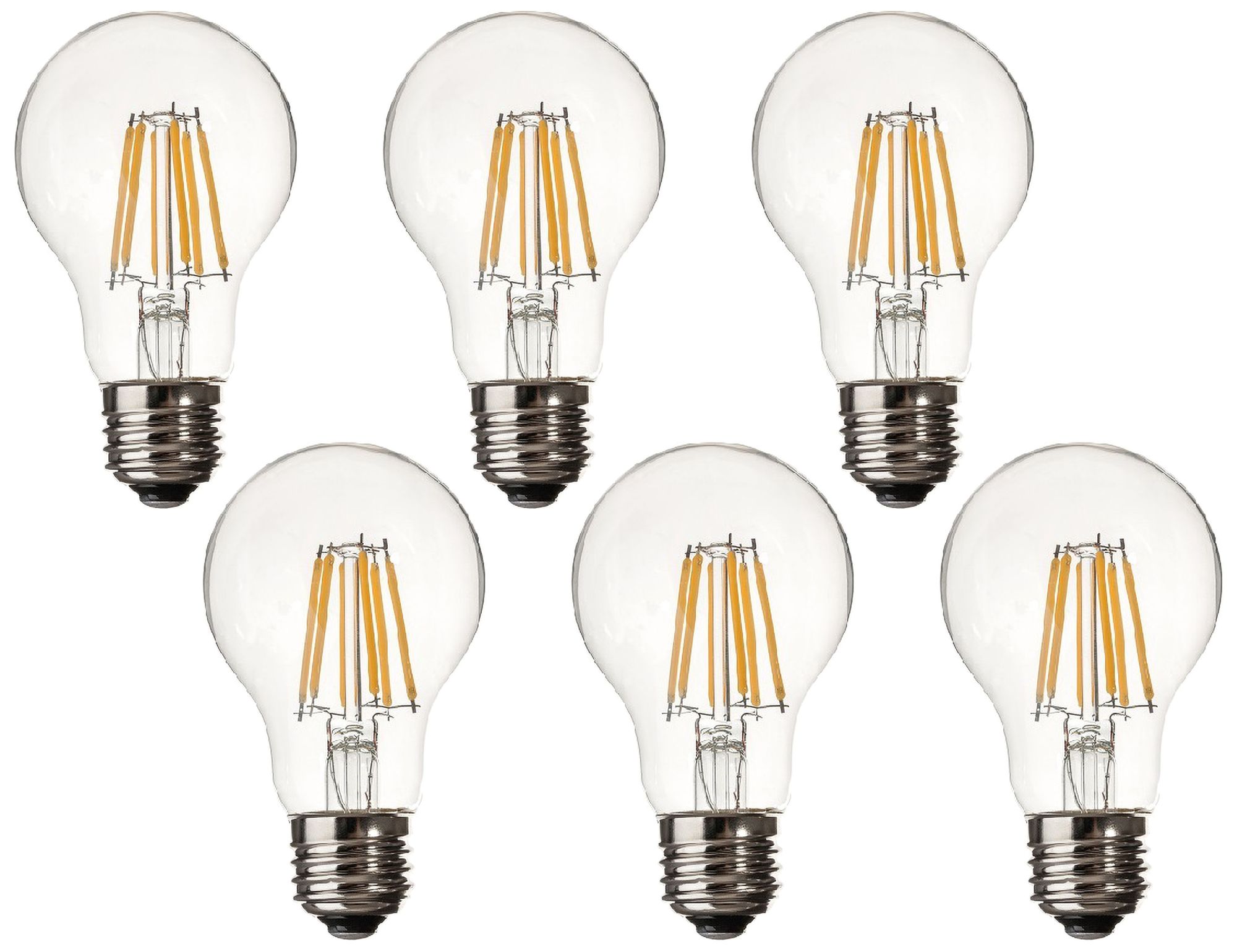 60W Equivalent Clear 5W LED NonDimmable Standard A19 6Pack 87K56