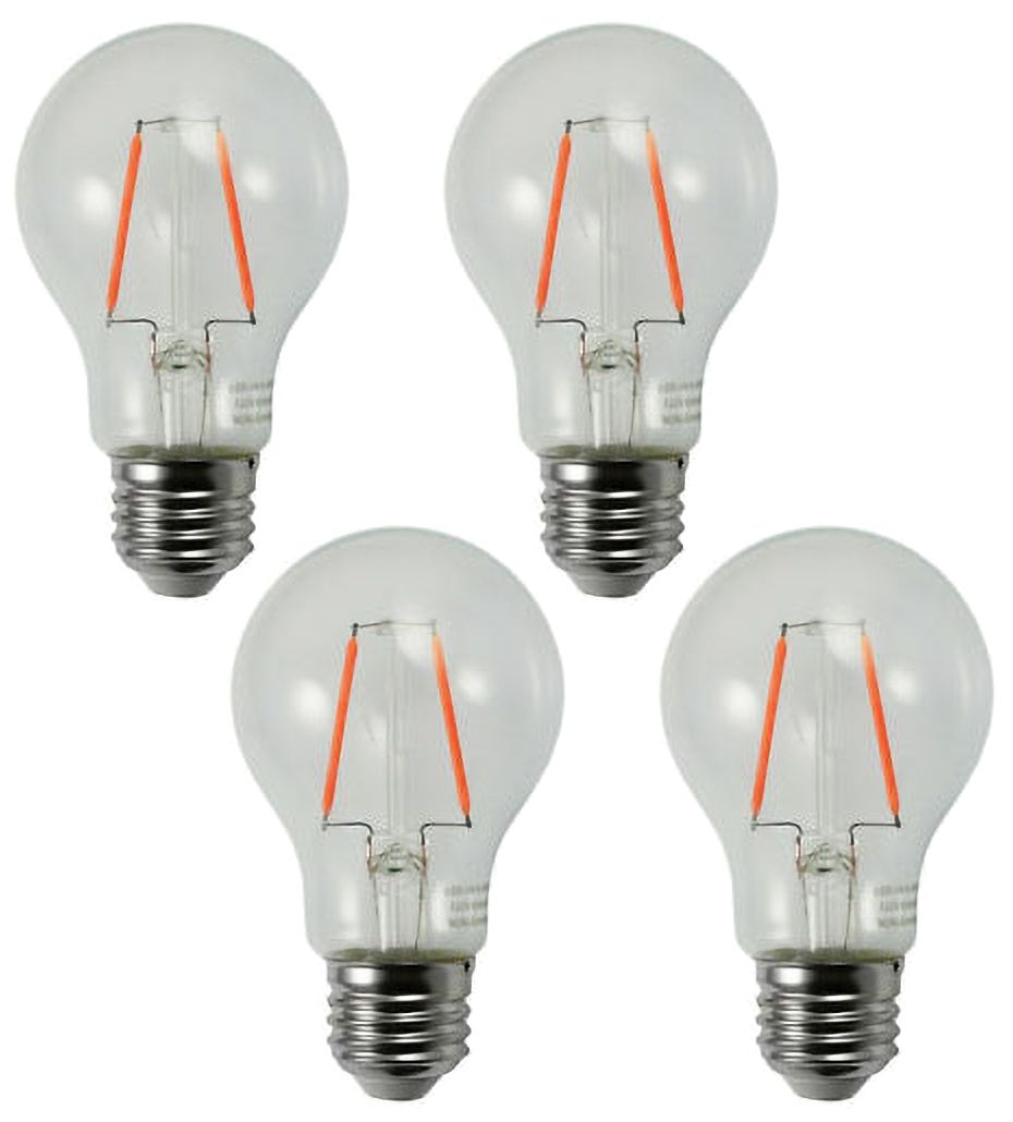 25W Equivalent Clear 2W LED NonDimmable Standard A19 4Pack 87K61