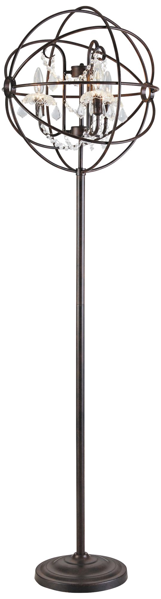 Lite Source Winona Antique Bronze 3Light Orb Floor Lamp 87W56