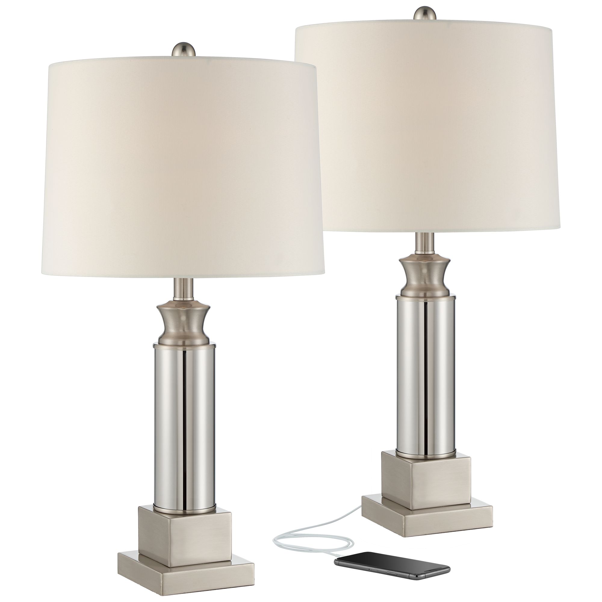 Silver, Transitional, Table Lamps Page 2 Lamps Plus
