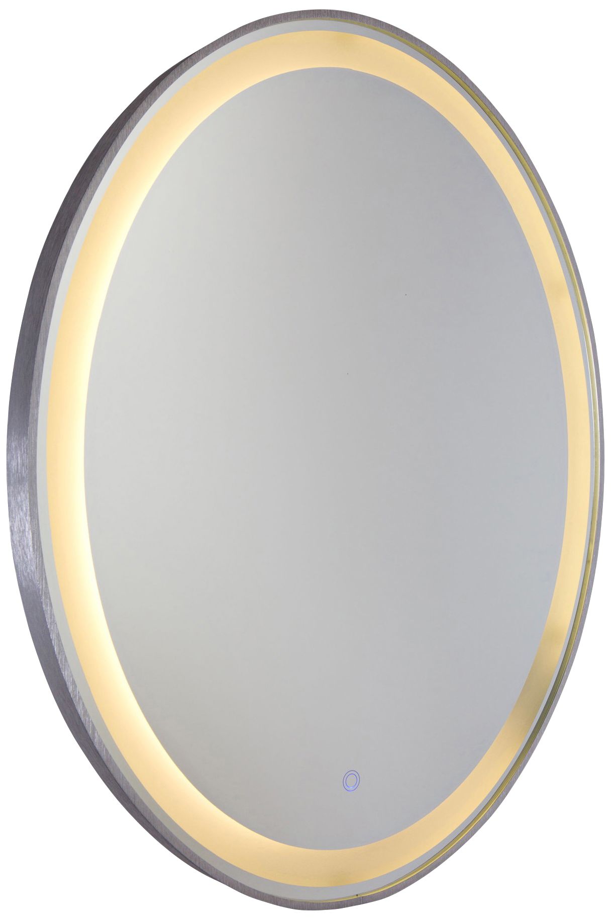 Reflections Aluminum 23 1/2" x 29 1/2" Oval LED Wall Mirror 88F99