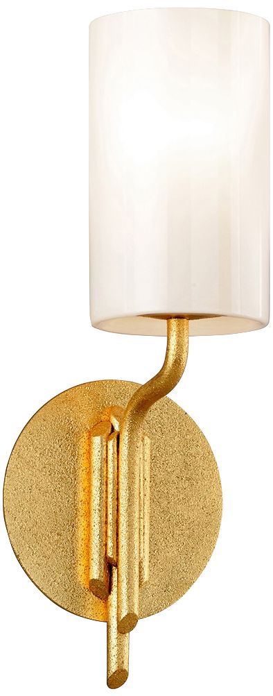 Juniper 15" High Textured Gold Leaf Wall Sconce 88T81 Lamps Plus