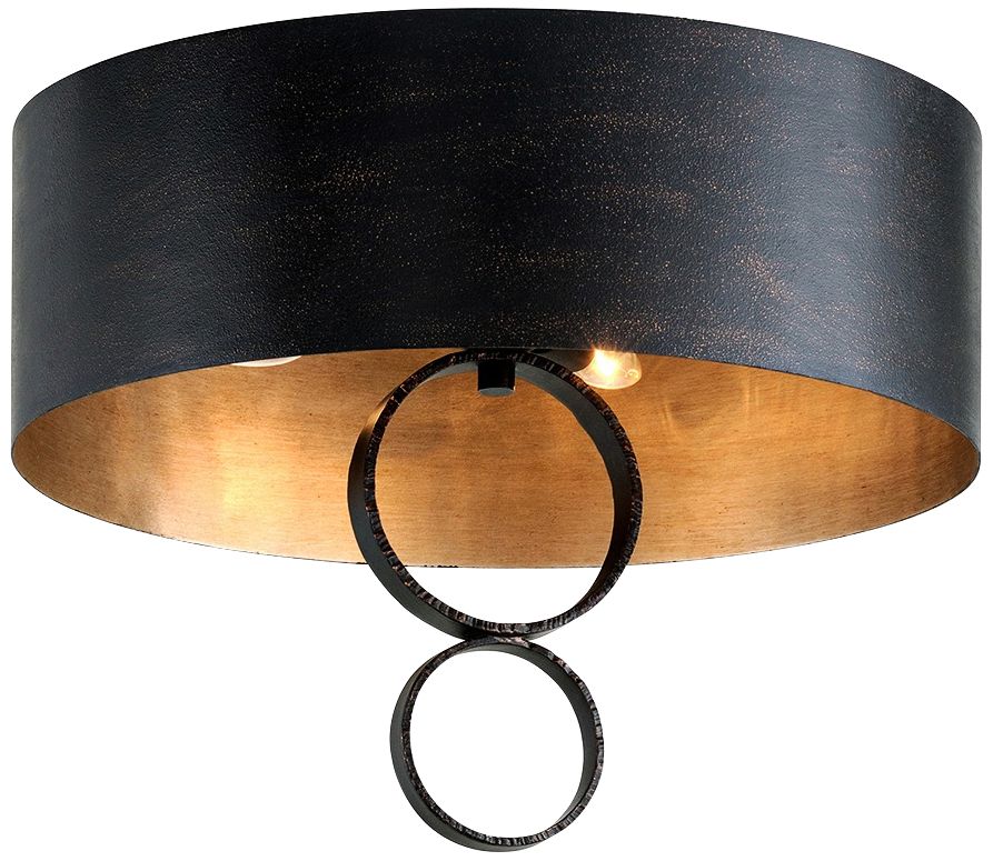 Rivington 20" Wide Charred Copper Drum Ceiling Light 88V73 Lamps Plus