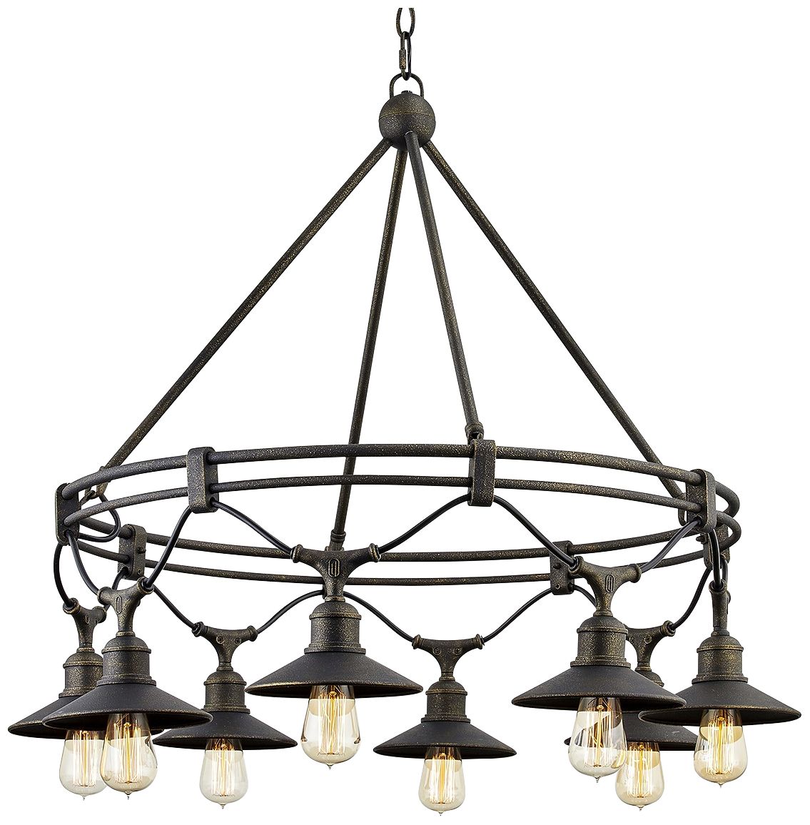 Shelton 29"H Vintage Bronze 8Light Outdoor Hanging Light 89A20