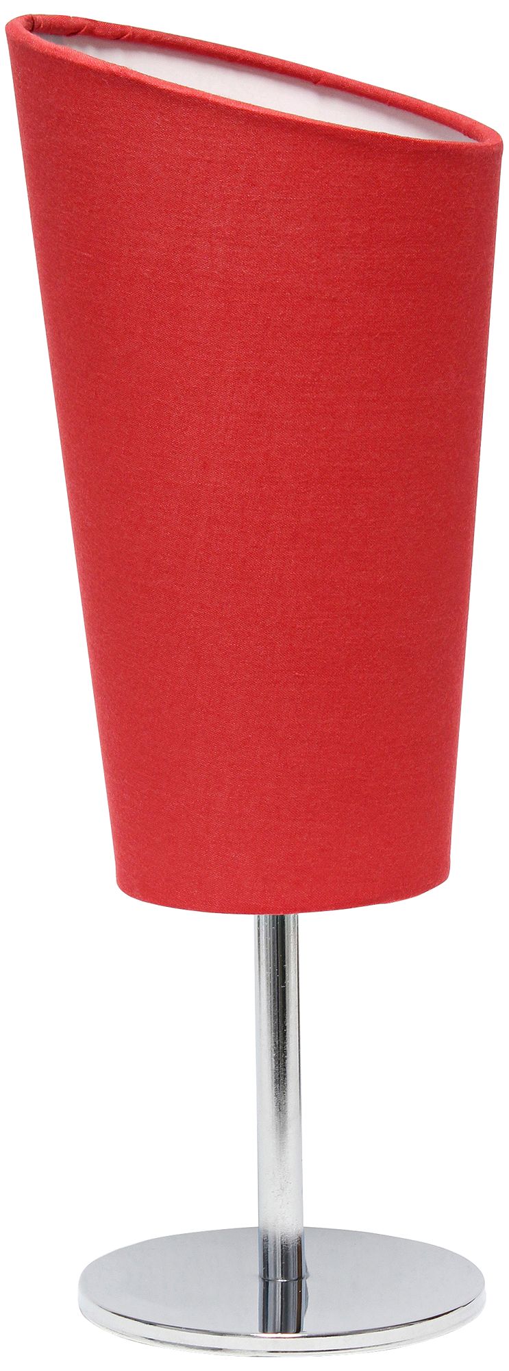Simple Designs 12 1/2" High Red Shade Chrome Accent Table Lamp 89D56