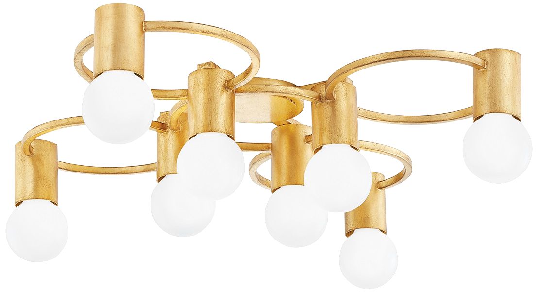 Mitzi Hope 28" Wide Gold Leaf 8Light Ceiling Light 89P85 Lamps Plus