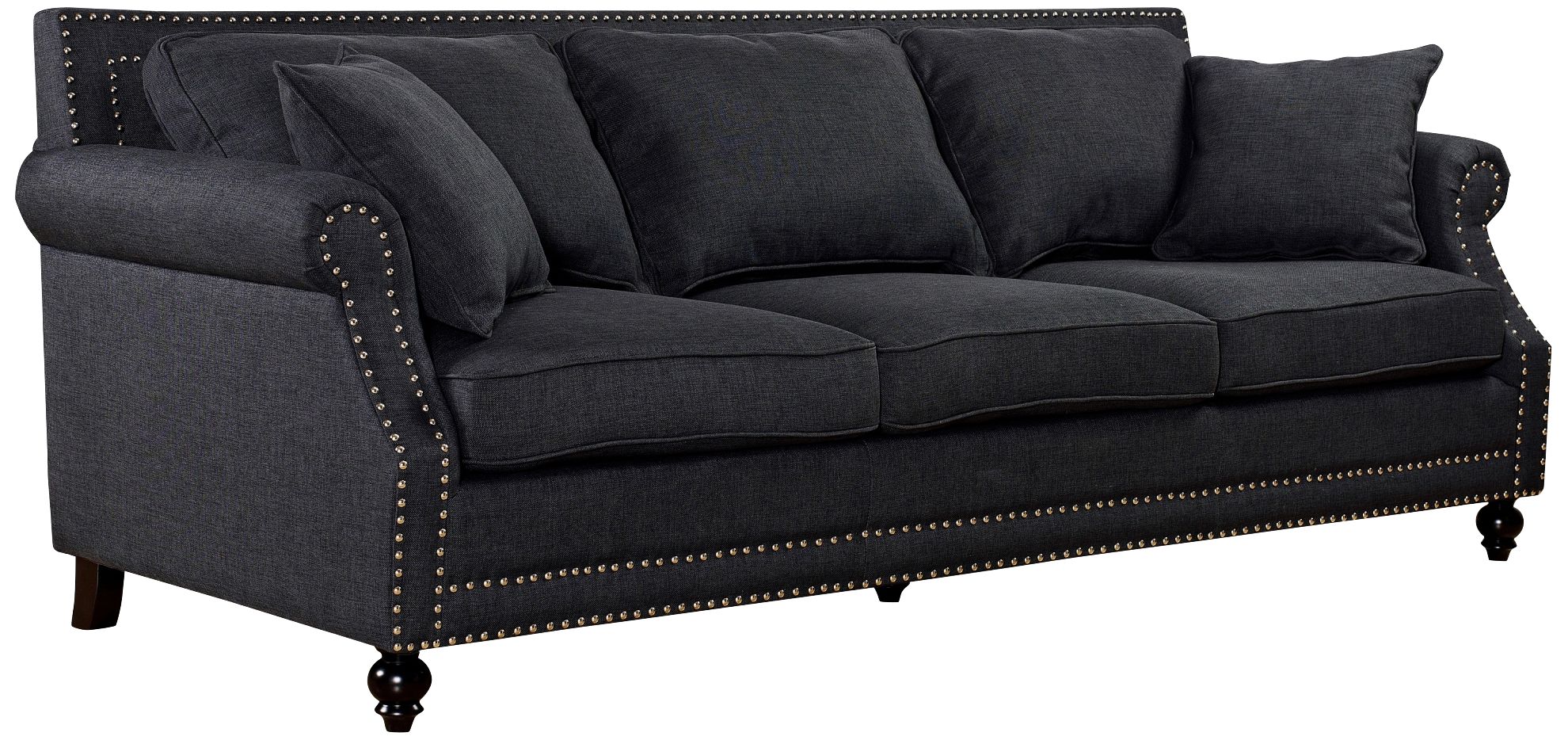 Camden 90 3/4" Wide Gray Linen Sofa 8C382 Lamps Plus