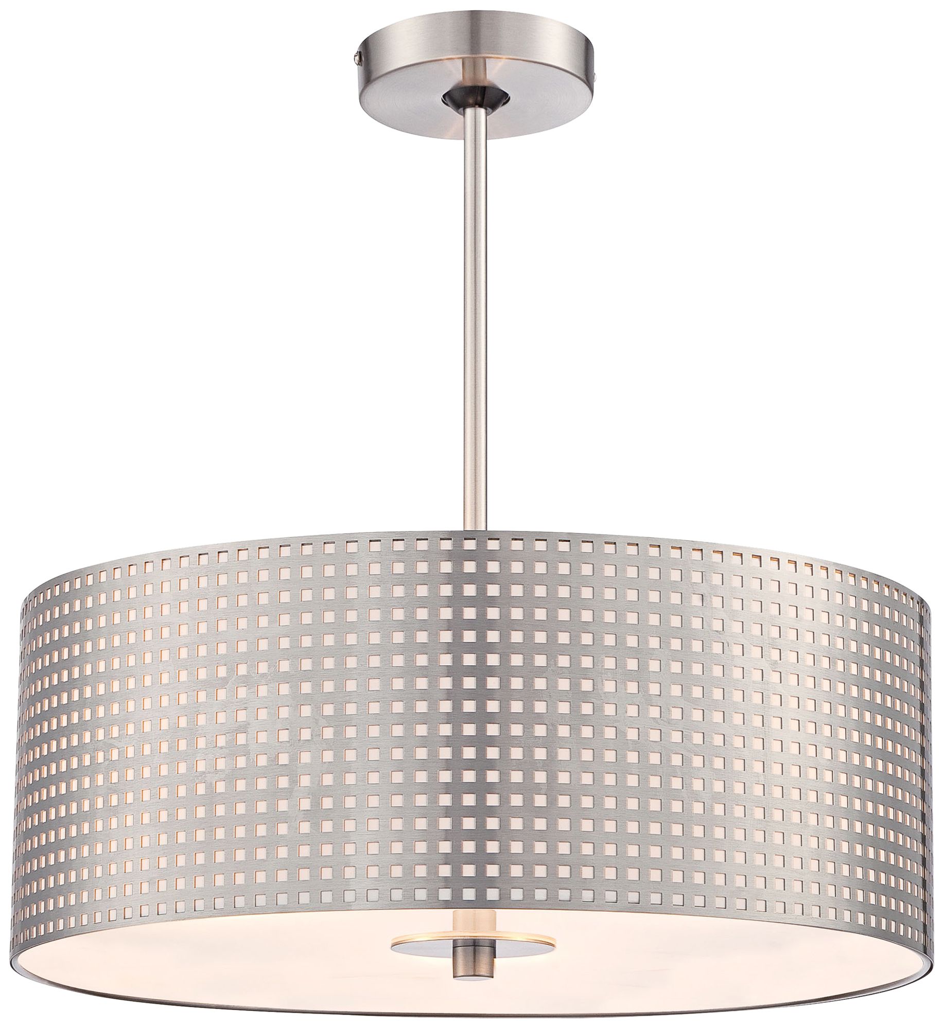 Kovacs Grid 18"W Brushed Nickel 3Light Pendant 8C638 Lamps