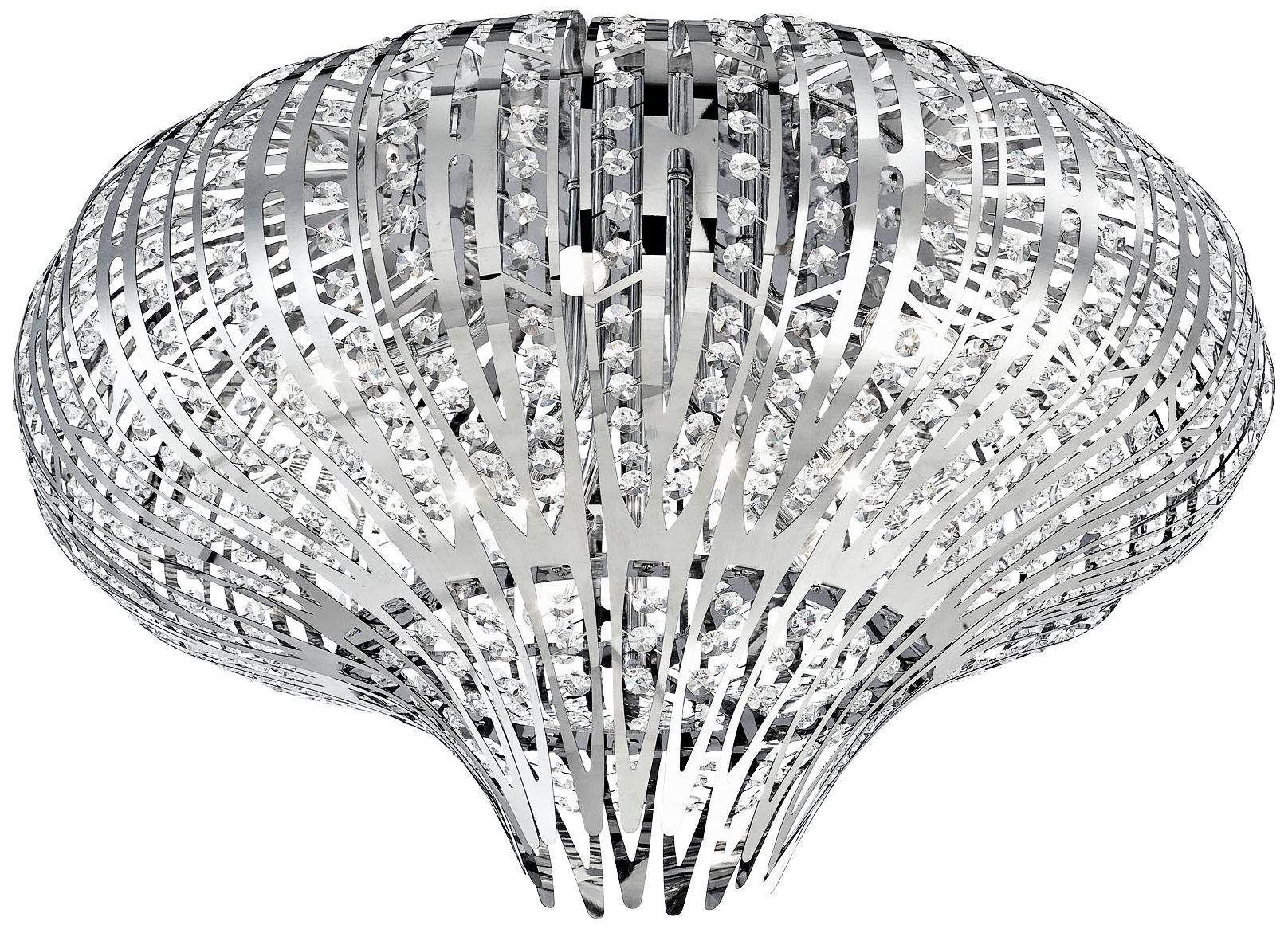 Eurofase Monica 27" Round Chrome Globe Ceiling Light 8D436 Lamps Plus