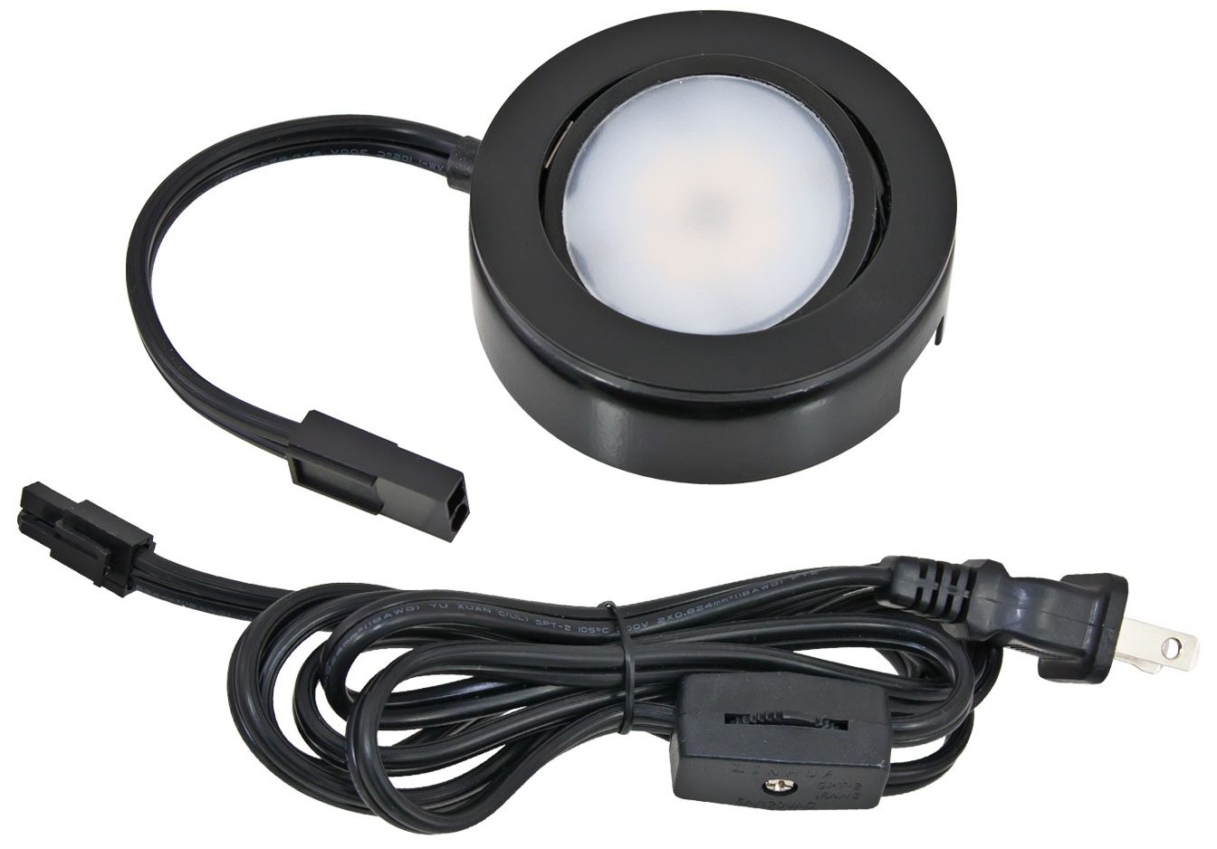 MVP Black Under LED Single Puck Light PlugIn Kit 8F053 Lamps Plus