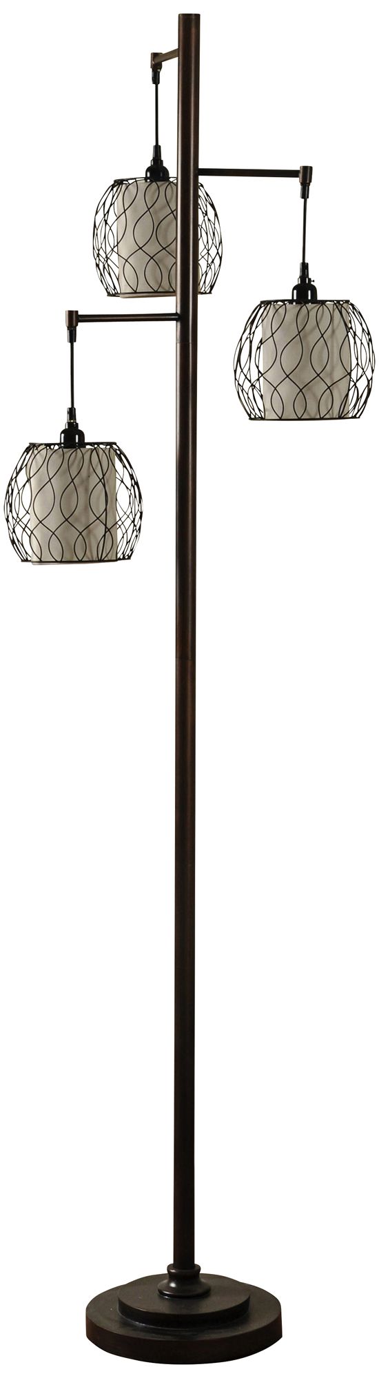 Adona Bronze Metal Cage Floor Lamp 8F093 Lamps Plus
