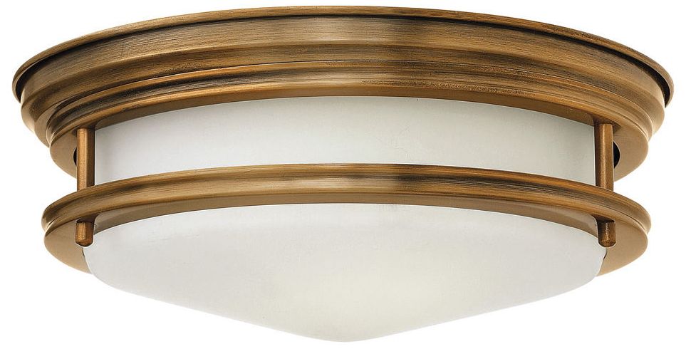 Hinkley Hadley 12" Wide Brushed Bronze Opal Ceiling Light 8G470