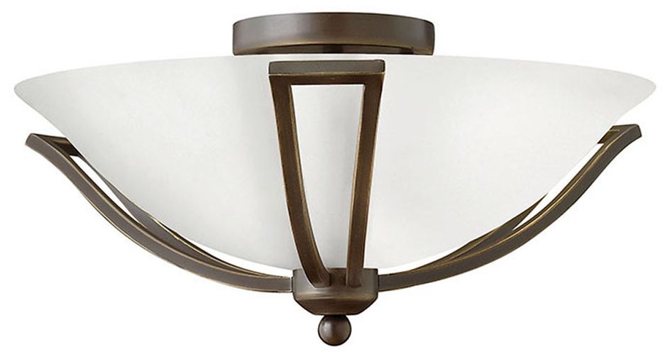 Hinkley Bolla 16 3/4" High Olde Bronze Opal Ceiling Light 8K367