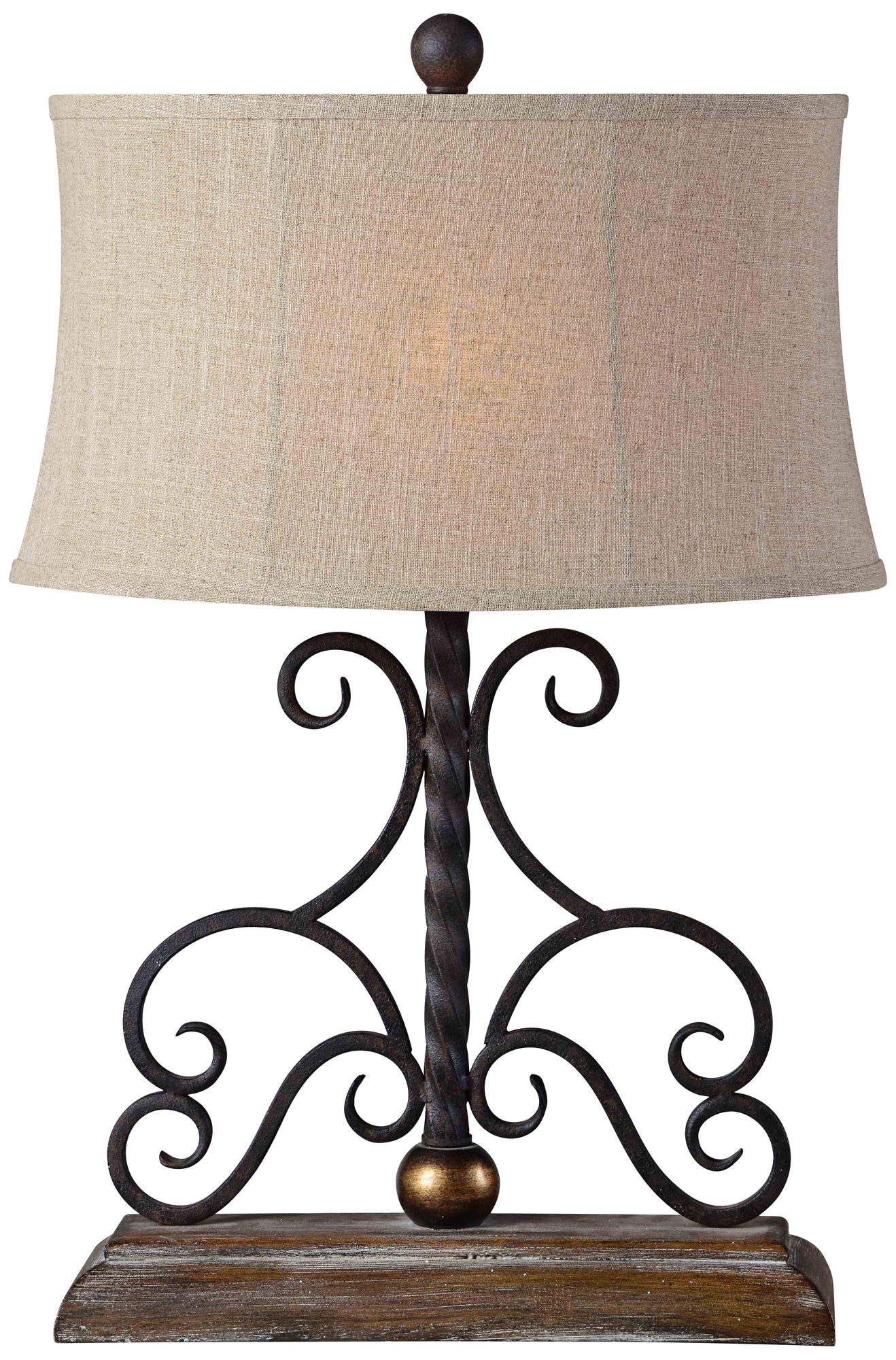Houston Metal Scroll Table Lamp 8M796 Lamps Plus
