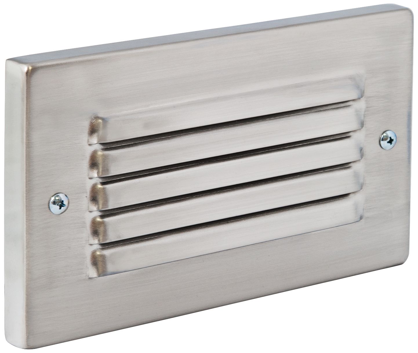 Horizontal Brushed Nickel Louvered LED Step Light 8N295 Lamps Plus