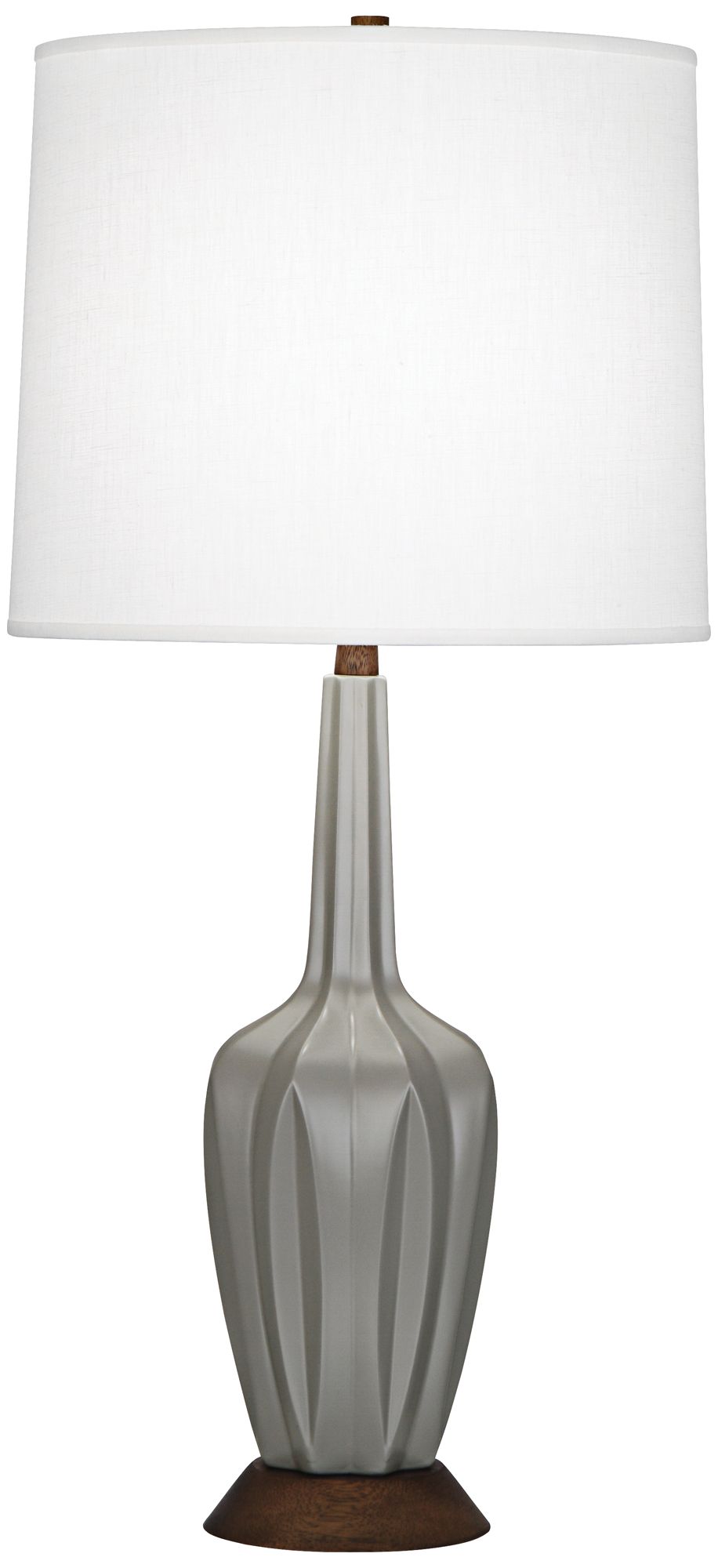 Robert Abbey Cecilia Tall Smoky Taupe Ceramic Table Lamp 8T266