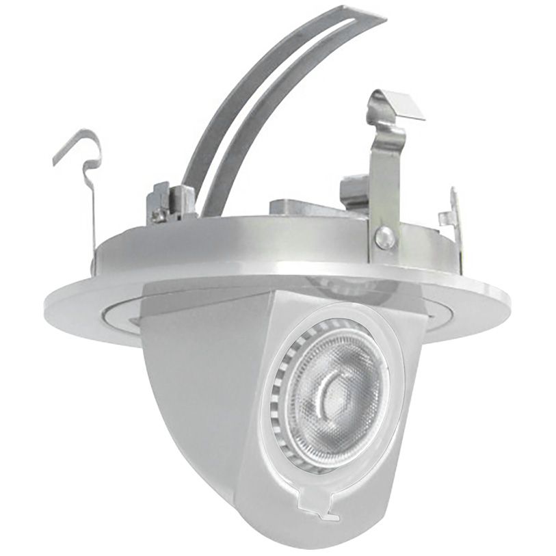4" Pivot Dropdown Spot 7 Watt LED Retrofit Trim in Nickel 8X104 Lamps Plus