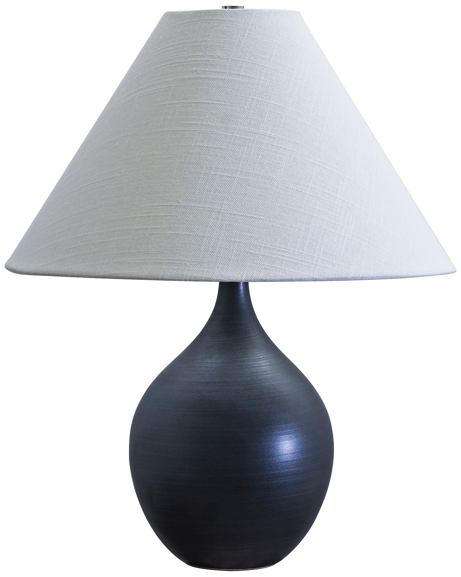 Scatchard Stoneware 19" High Matte Black Accent Table Lamp 8X396