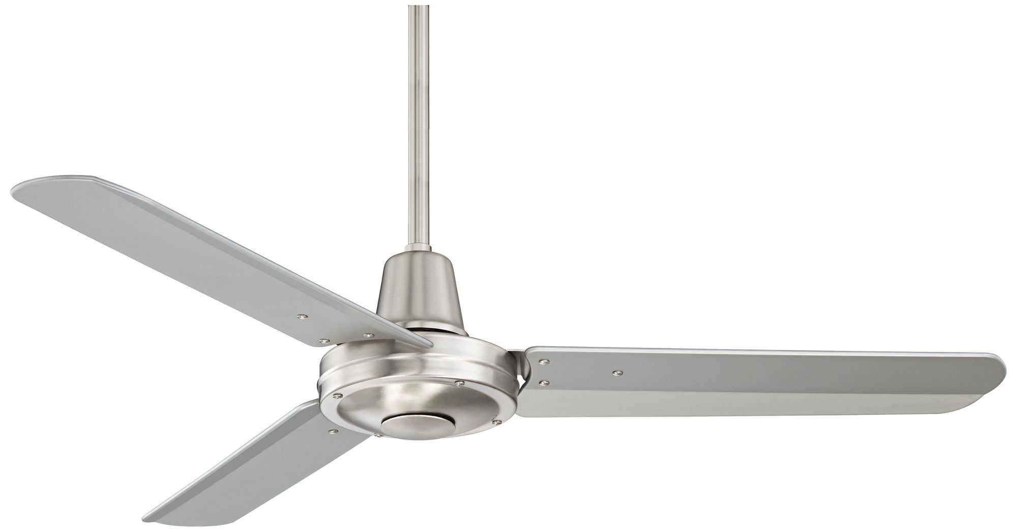 44" Plaza DC Brushed Nickel Damp Rated Ceiling Fan 8X456 Lamps Plus