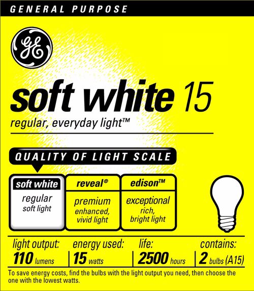 GE 15 Watt 2Pack Soft White Light Bulbs 90001 Lamps Plus