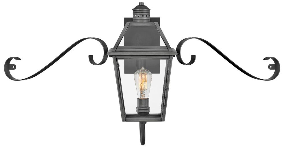 Hinkley Nouvelle 37" Wide Blackened Brass Outdoor Wall Light 90A33