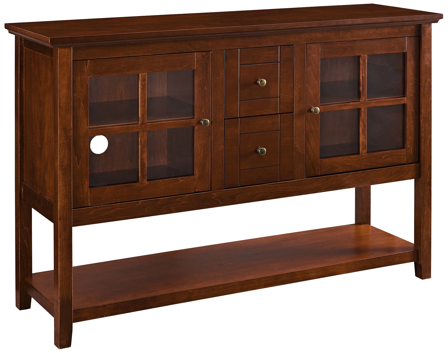Robson 52" Wide Walnut Wood 2Drawer TV Stand Buffet 90M97 Lamps Plus