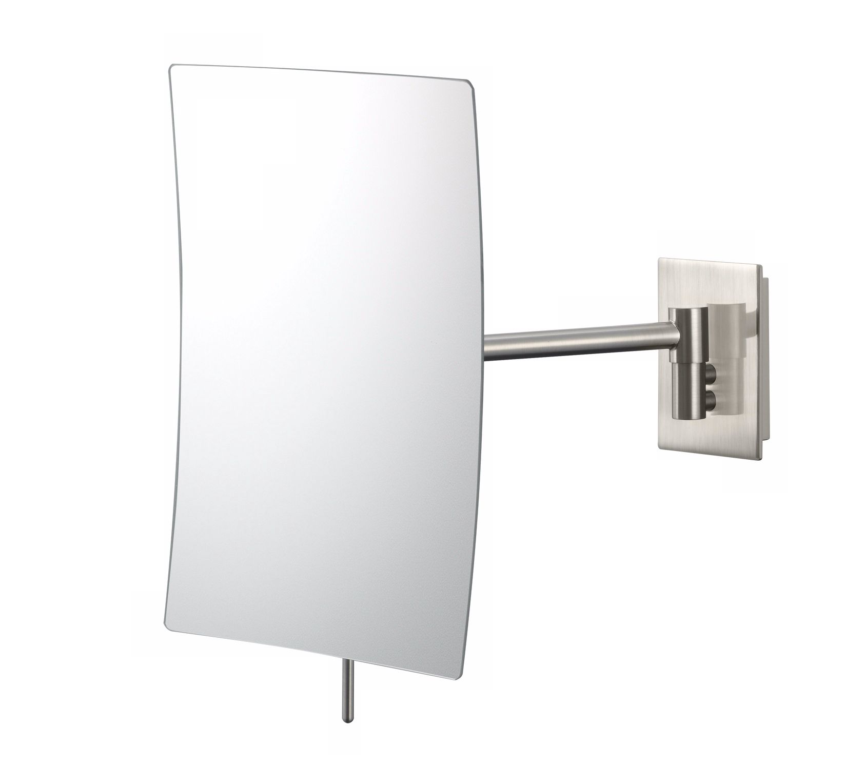 Brushed Nickel Minimalist Wall Mount 9 1/2" High Mirror 92922