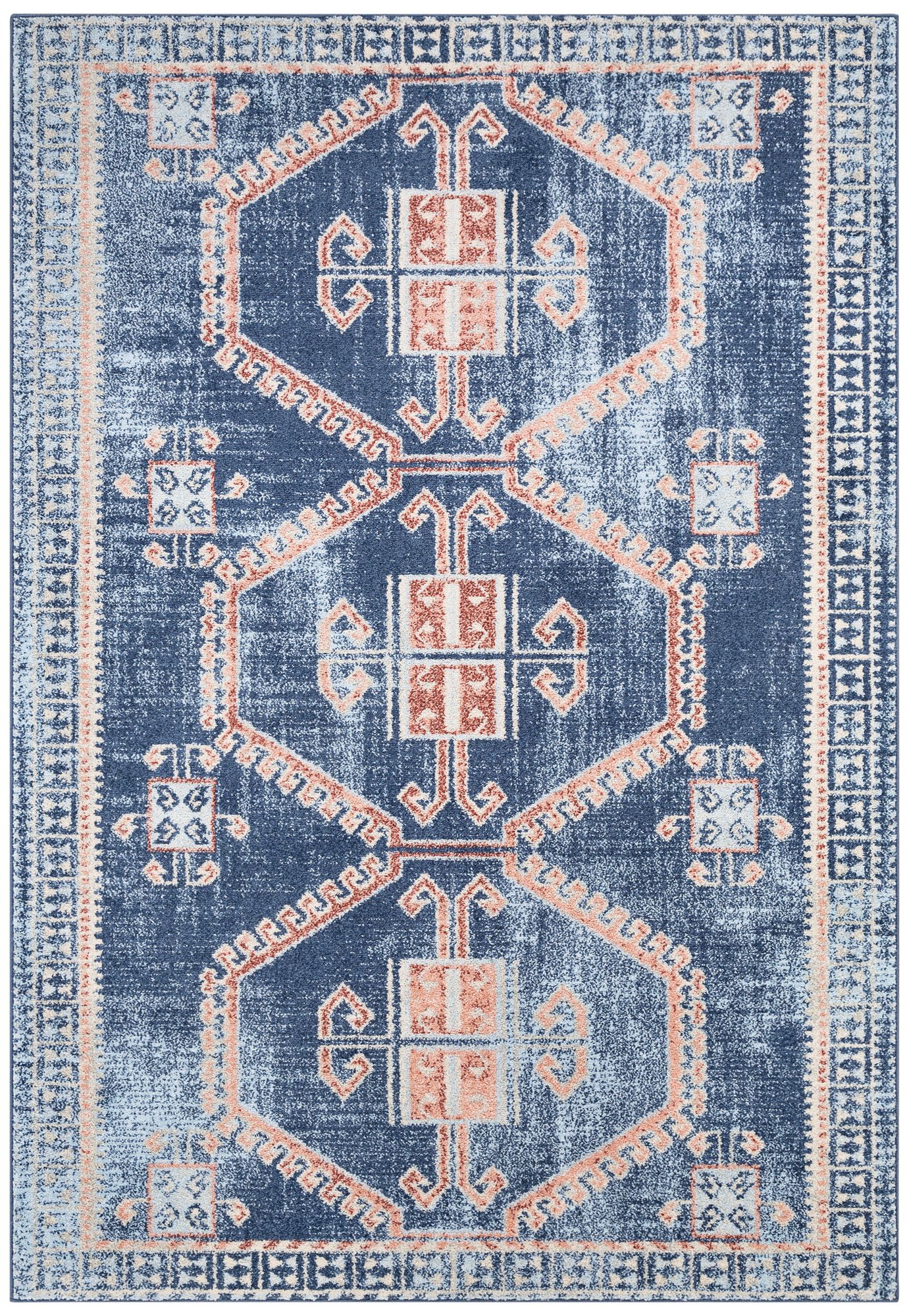 Surya Murat MUT2312 Navy and Blush Area Rug 93H26 Lamps Plus