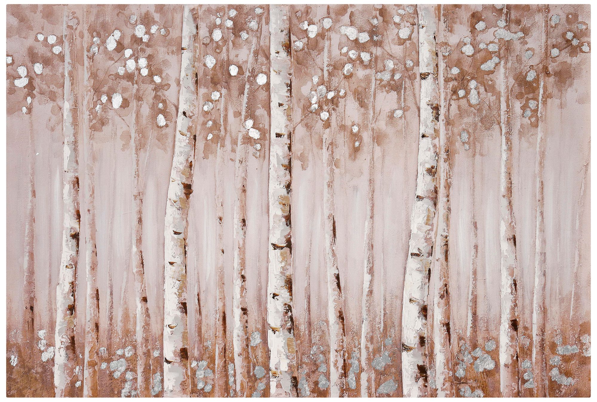 Fall Trees 47" Wide HandPainted Stretched Canvas Wall Art 93P92